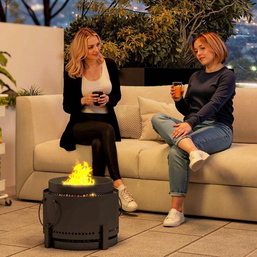 Outsunny smokeless fire pit - fire,