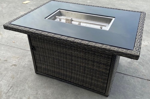 New brown rattan gas - gas, firepit